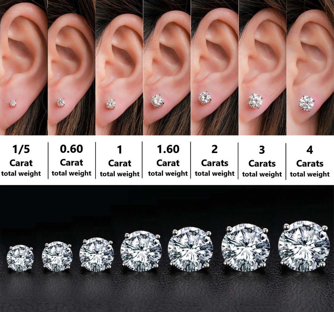2 carat diamond earrings vvs1 deals