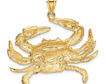 Handmade UK Cancer Zodiac Pendant Or Charm Solid 9ct Gold CRAB