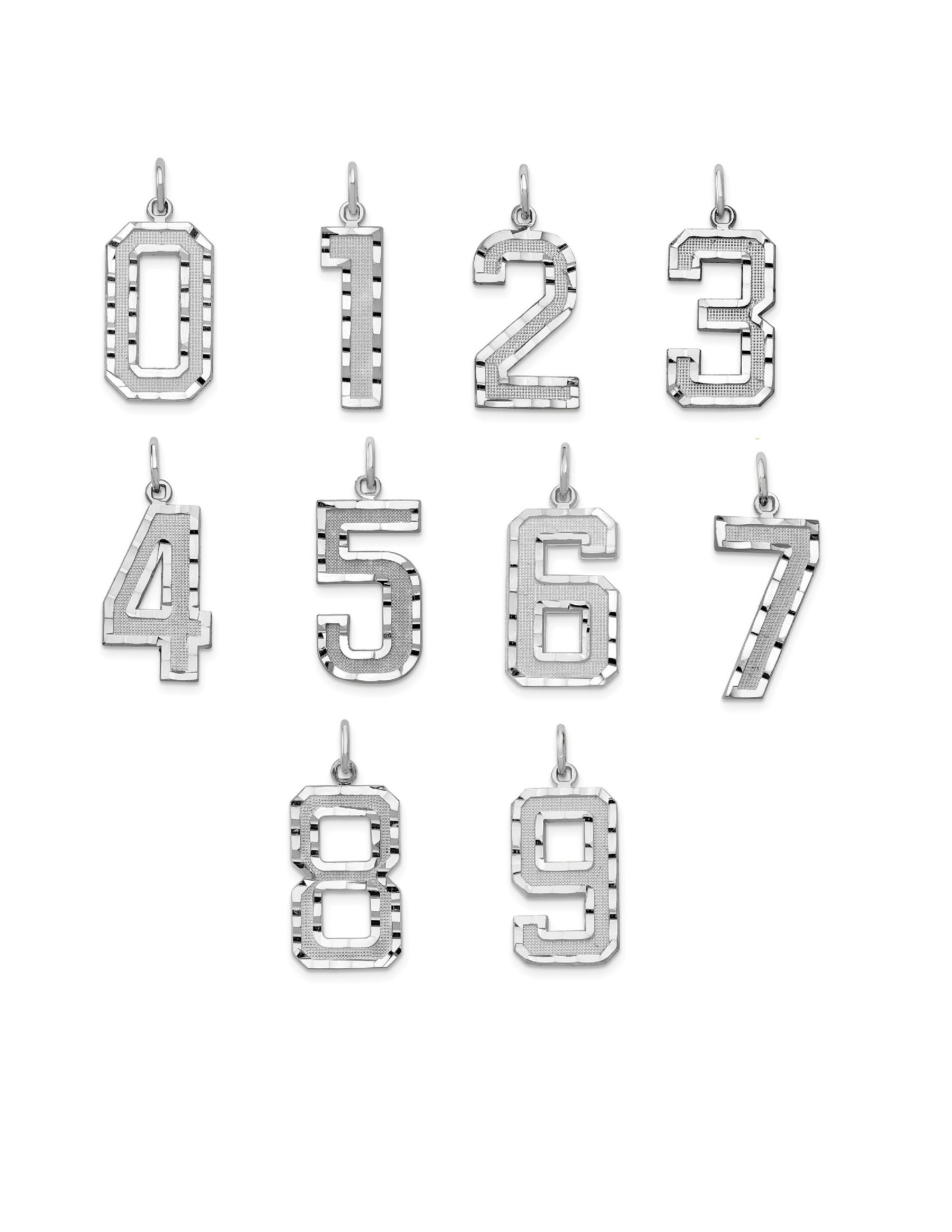 14K Gold Numbers Single or Double Digit Number Charm or Etsy