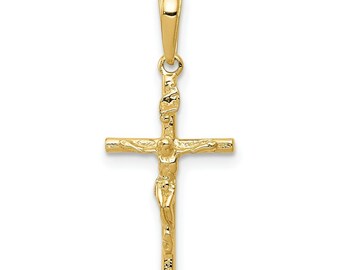 14k Gold Crucifix - Etsy