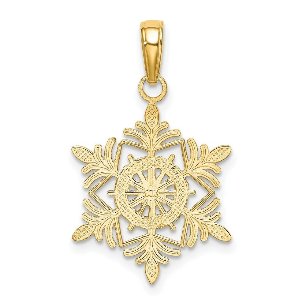 Snowflake outlet gold pendant