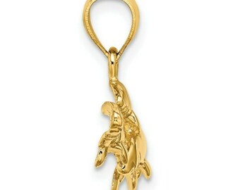 Details about   New Real Solid 14K Gold 30MM Long Manatee Charm Pendant 