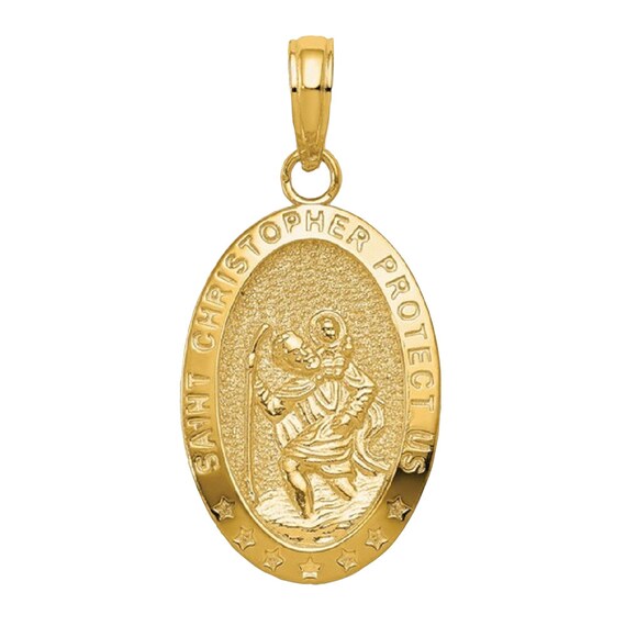 Oval Saint Christopher Medal Pendants 