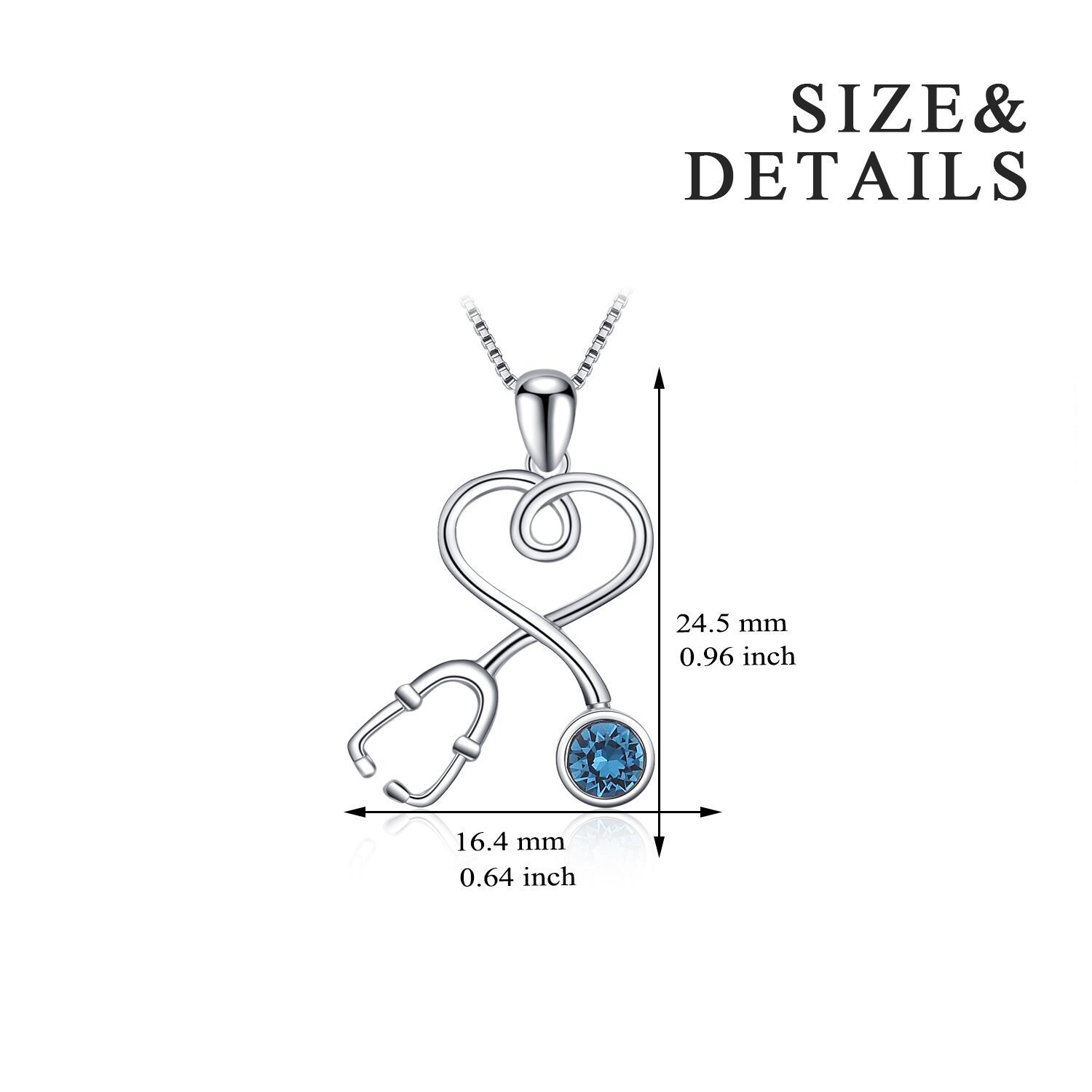Stethoscope Necklace in Heart Shape and 