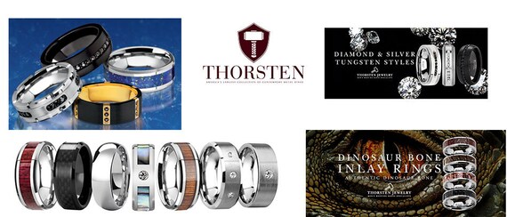 Thorsten Animal Nature Landscape Reindeer Deer Stag Mountain Range Ring Black Tungsten Ring 8mm Wide Wedding Band from Roy Rose Jewelry Thorsten Animal Nature Landscape Reindeer Deer Stag Mountain Range Ring Black Tungsten Ring 8mm Wide Wedding Band from Roy Rose Jewelry