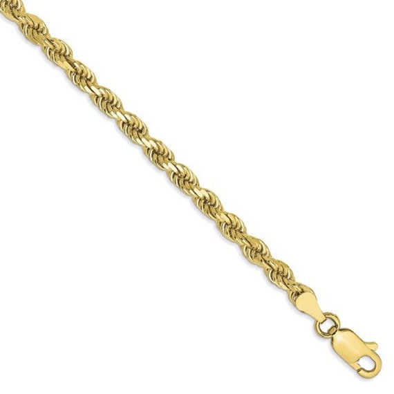 9ct Rose Gold 3.2mm Diamond Cut Rope Chain Necklace 18-24