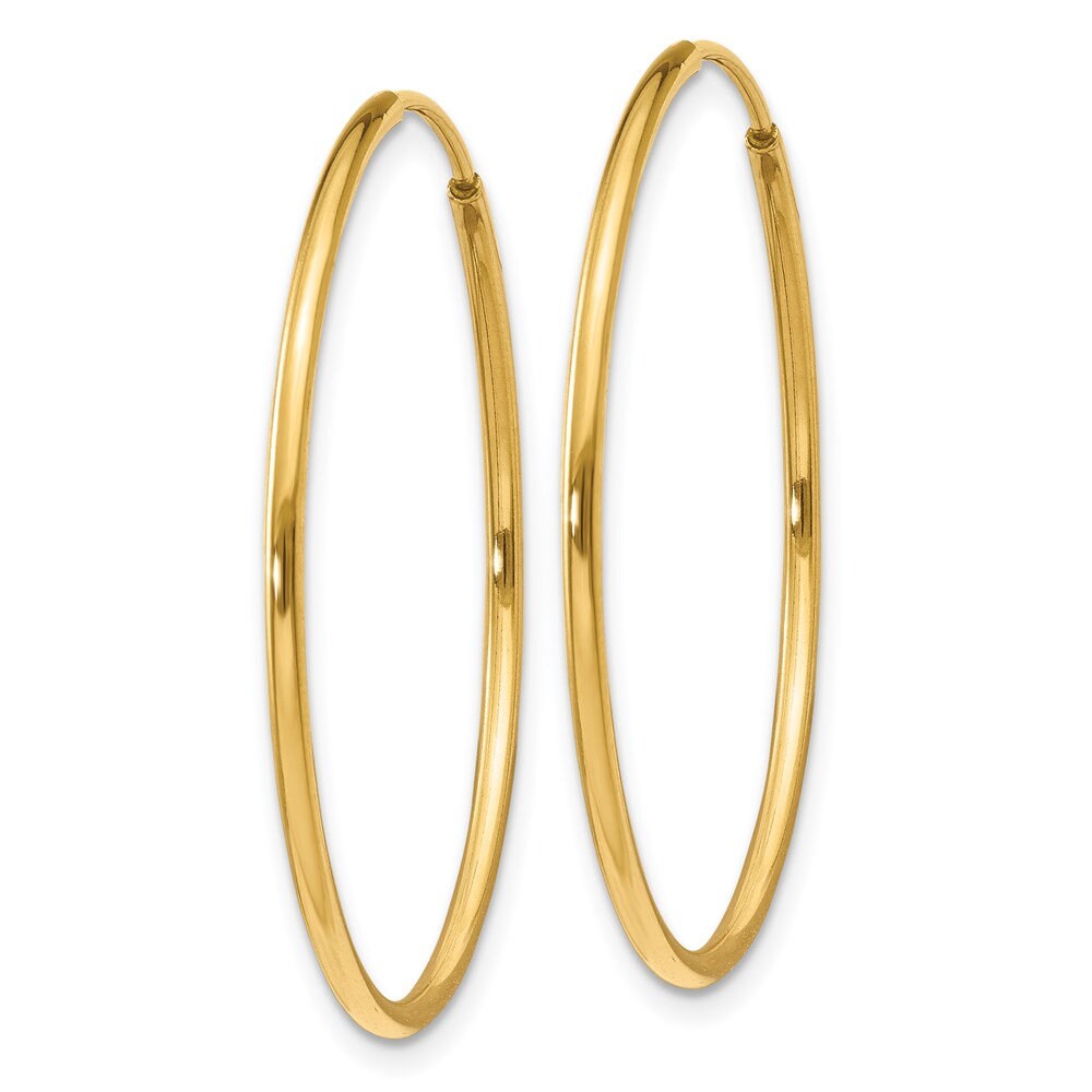 Roy Rose Jewelry 14K Yellow Gold 1.25mm Endless Hoop Earring ~ 1.25mm width Roy Rose Jewelry 14K Yellow Gold 1.25mm Endless Hoop Earring ~ 1.25mm width