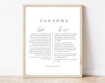 Personalized Wedding Vows | Customized Digital Downloadable Vows | Wedding Vow | Anniversary Gift