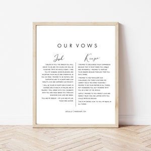 Personalized Wedding Vows | Customized Digital Downloadable Vows | Wedding Vow | Anniversary Gift