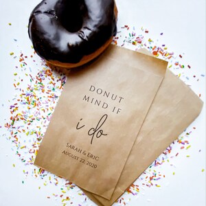 Personalized Donut Favor Bags: Wedding & Party Treat Bags