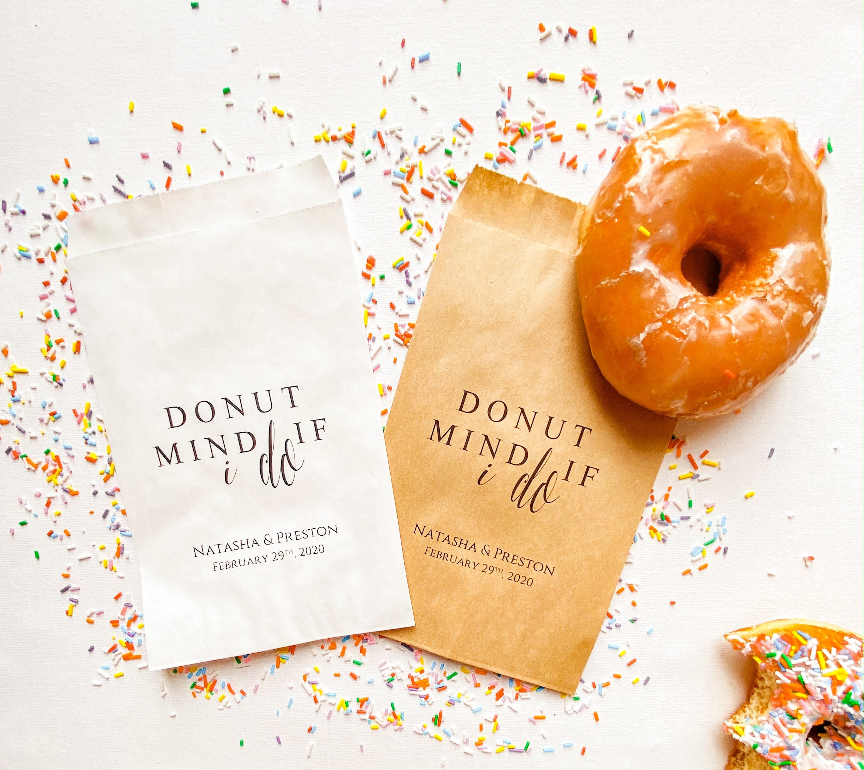 Donut Mind If I Do Personalized Donut Bags Donut Favor Bags Etsy