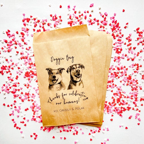 Doggie Bag // Wedding Favor // Favor Bag // Dog Lovers Etsy