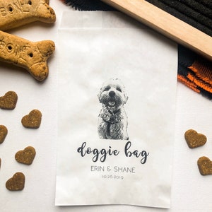 Wedding Favors Bags Custom Pet Favor Bag Doggie Bag image 4