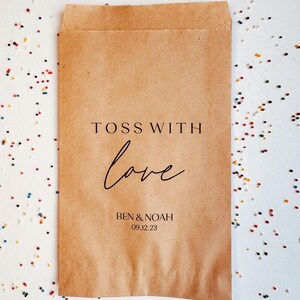 Toss with Love | Personalized Cookie Bags | Cookie Favor Bags | Wedding Favors Bags
