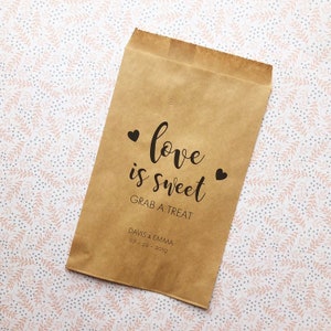 Love is Sweet | Personalized Cookie Bags | Cookie Favor Bags | Wedding Favors Bags