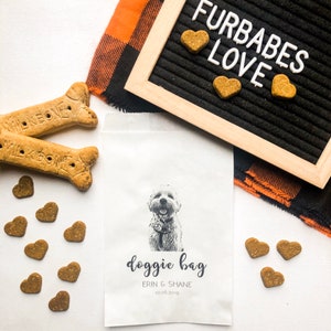 Wedding Favors Bags Custom Pet Favor Bag Doggie Bag image 3