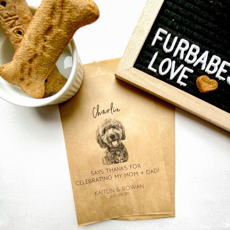 Wedding Favors Bags Custom Pet Favor Bag Pet Name Thanks Etsy