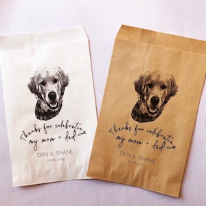 Custom Pet Favor Bag Wedding Doggie Favors Bags Wedding Guest Favors Bulk Thank You For Celebrating My Humans Doggie Bag Bild 7