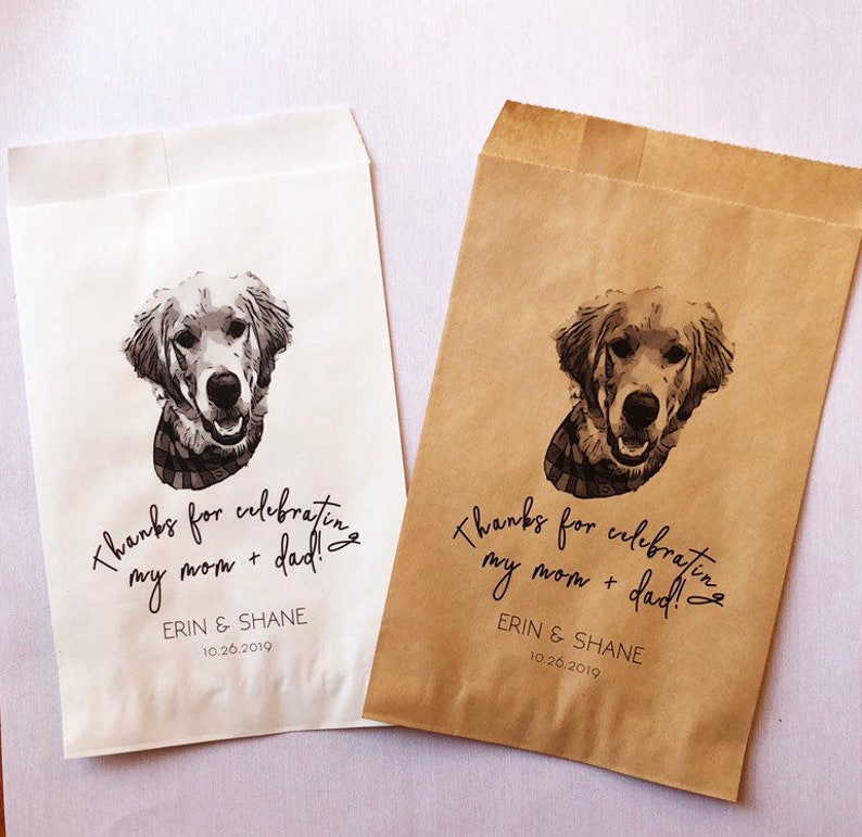 Custom Pet Favor Bag Wedding Doggie Favors Bags Wedding Guest Favors Bulk Thank You For Celebrating My Humans Doggie Bag Bild 7