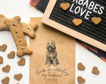 Wedding Doggie Favors Bags | Custom Pet Favor Bag | Wedding Guest Favors Bulk | Thank You For Celebrating My Humans | Doggie Bag