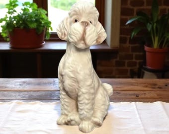 Beswick-Pudel Figur | XLarge Hundeanhänger | Japanischer Stil | Dekorative Haustier Skulptur | Geschenk für Tierliebhaber | Sammler Wohn Dekor