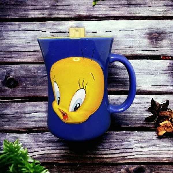 3D Tweety Bird Looney Tunes Warner Bros Collection 2001 Coffee Mug Home Decor Collectable Drinkware