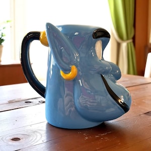 Disney Store Aladdin Genie Ceramic 3D Sculpted Coffee Mug Cup 22oz Home Decor Collectable Magical Drinkware Whimsical Cartoon Character