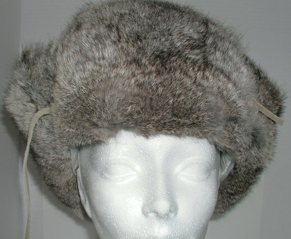 Rabbit Full Fur Russian Style Round Shape Aviator Hat With Leather Tiesby Crown Cap Winnipeg Manitoba Canada Etsy Ireland