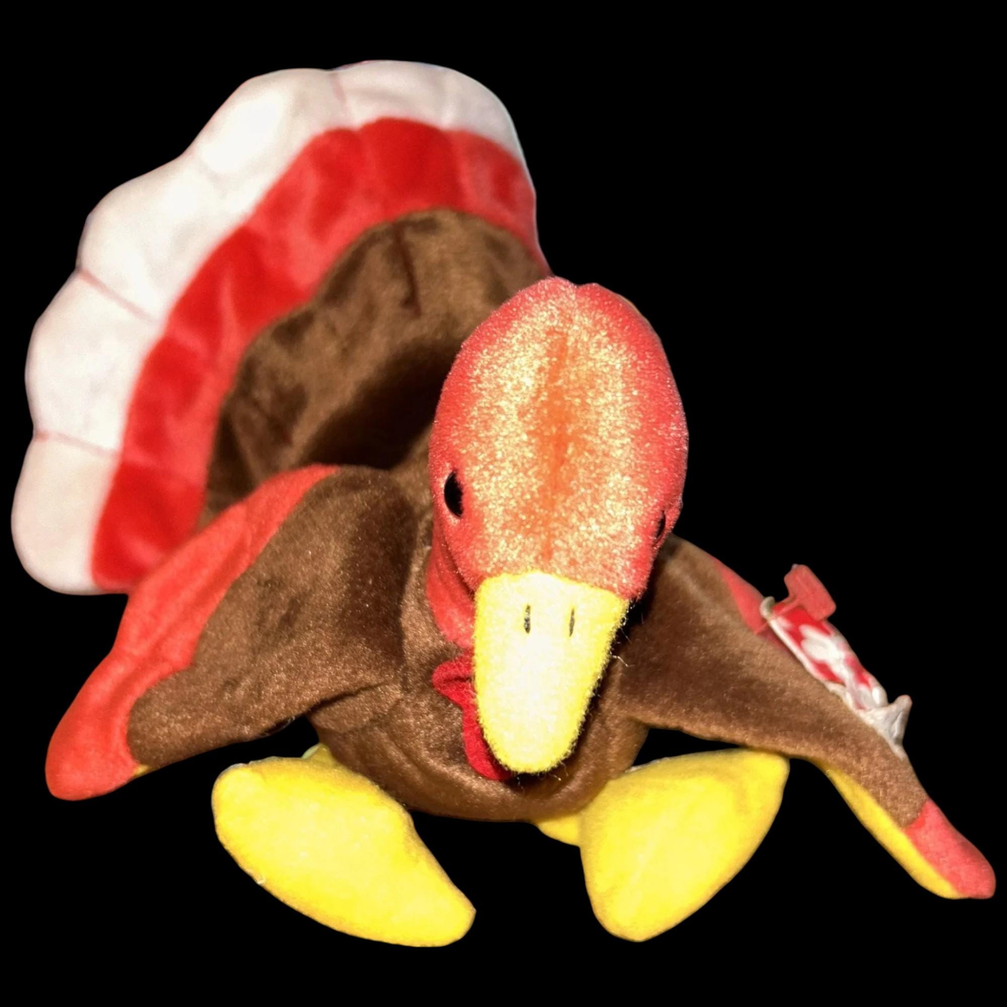 TY ビーニーベイビー 七面鳥をゴブルズ 破損タグ付き 廃盤 ぬいぐるみ