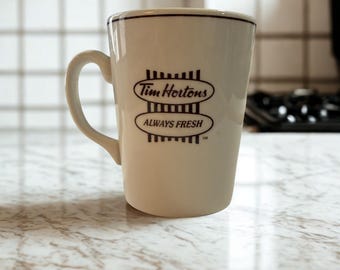 Tim Hortons Always Fresh Steelite England Mug Coffee Cup Restaurant Ware Diner Mug Canadian Coffeehouse Collectible