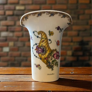 Hutschenreuther German Porcelain Decorative Vase Florals Home Decor Collectable China Dinnerware Unique Shape