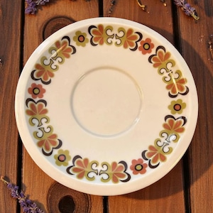 Rare Portugal Porcelanas SPAL 16  White with Retro Floral Pattern Saucer Porcelain Bone China Home Decor Collectable Dinnerware