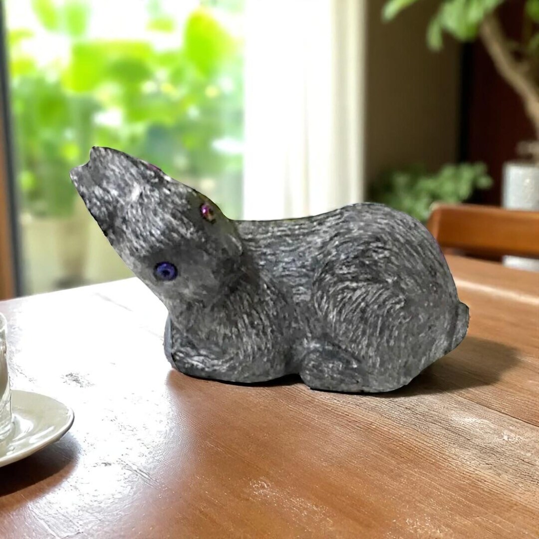 Soapstone Rabbit Figure, Carved Soapstone Art, Made in Canada ...