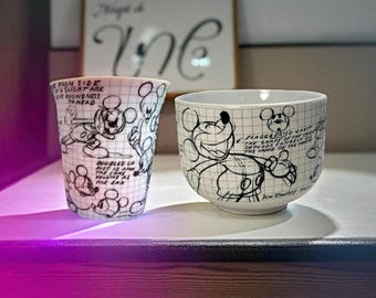 Walt Disney Mickey Mouse Don Towsley Sketchbook Style Coffee Mug Home Decor Collectable Disneyland Disneyworld Nostalgic Hand Drawn Mickey