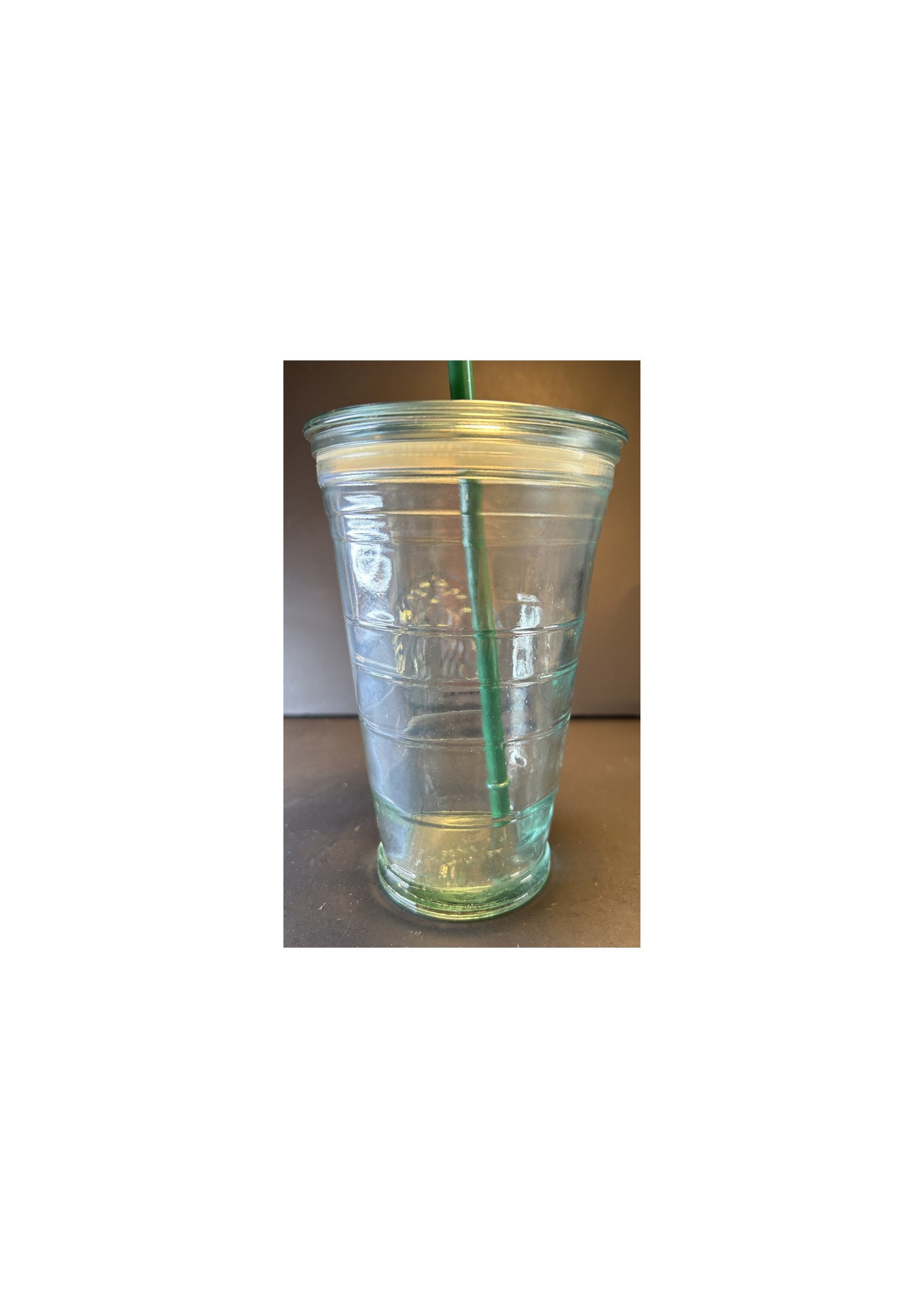 Starbucks Coffee Spain Recycled Glass Cold-to-Go Cup Tumbler 16 oz With Lid
