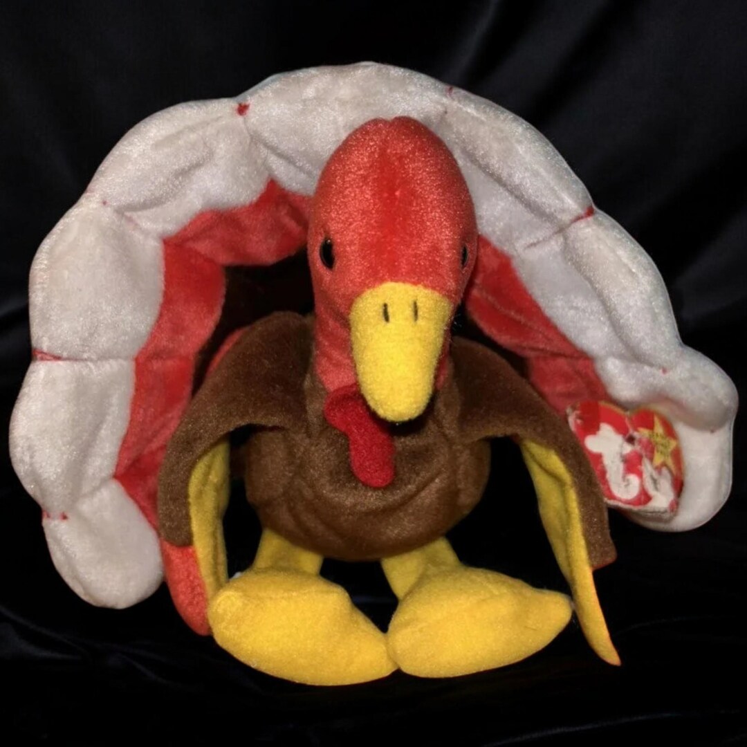TY ビーニーベイビー 七面鳥をゴブルズ 破損タグ付き 廃盤 ぬいぐるみ
