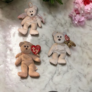 TY Beanie Baby Halo the Bear / Halo the Bear Retired Stuffed Animal Plush Home Decor Collectable Soft Toy
