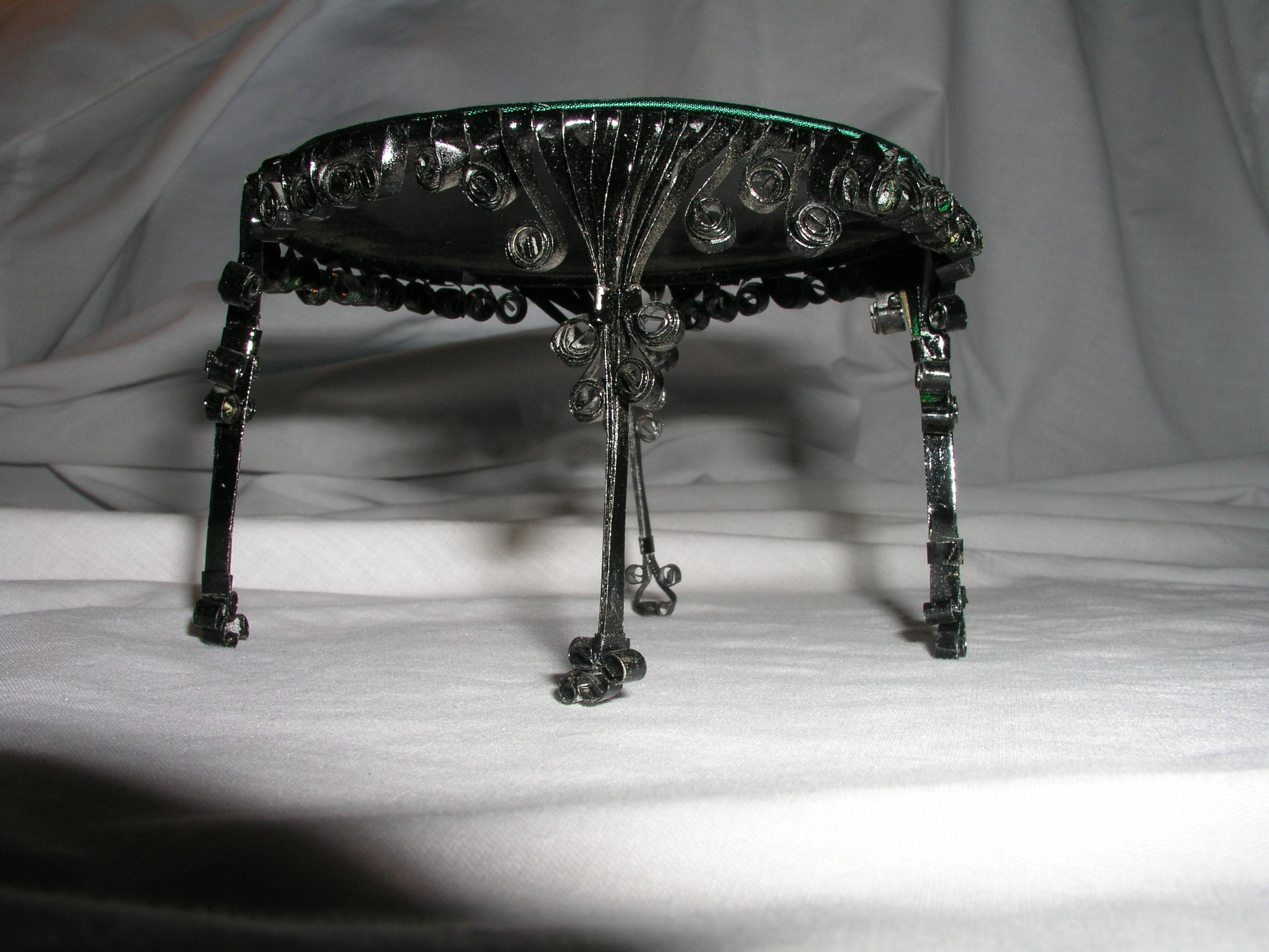 Vintage 6 Pcs Tramp Art Tin Can Doll House Furniture Victorian