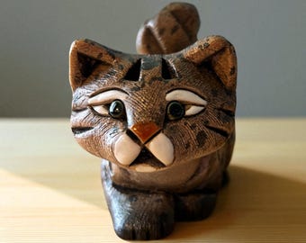 ヴィンテージ アルテサニア リンコナダ 三毛猫の置物 ウルグアイ製