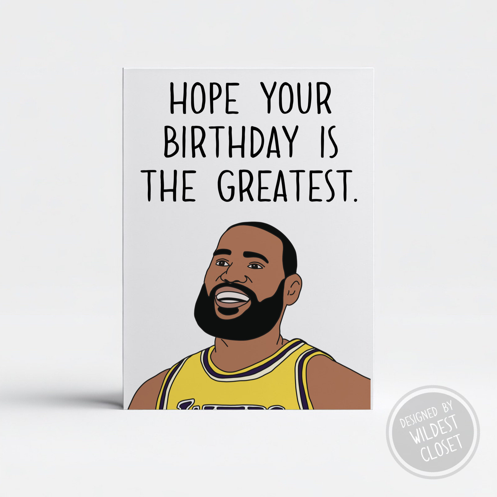 Basketball Birthday Card | Lebron James Card | Lakers Card | Personalised  Handmade A5 Card | for Nephew | Card for Him | Card for Brother