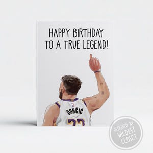 Luka Doncic Inspired Happy Birthday To A True Superstar - Happy Birthday Greeting Card - Card For Friend - Basketball Card
