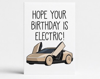 Tarjeta de felicitación de cumpleaños "Espero que tengas un día eléctrico" - Feliz cumpleaños