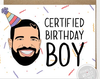 Certified Birthday Boy Happy Birthday Greeting Card - Birthday Gift - Card for lover, friend, Fan