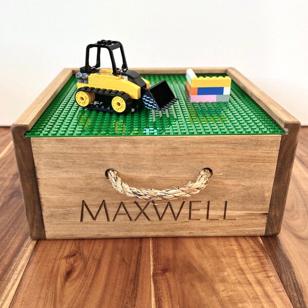 Personalized Lego Storage Box / Toy Storage / Lego Box / Kids Toys / Wooden Toys / Gifts for Kids