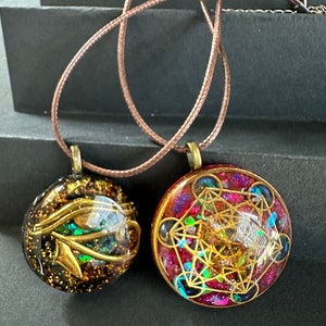 Metatron necklace/ Orgonite Pendant /crystal necklace/Bundle 2 necklace/made USA