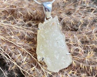 Crystal Healing Meditation Rare Libyan Desert Glass 925 Silver Handmade Ring Size 9