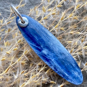 Blue Kyanite 925 Silver Handmade Pendant  - Crystal Healing, Meditation