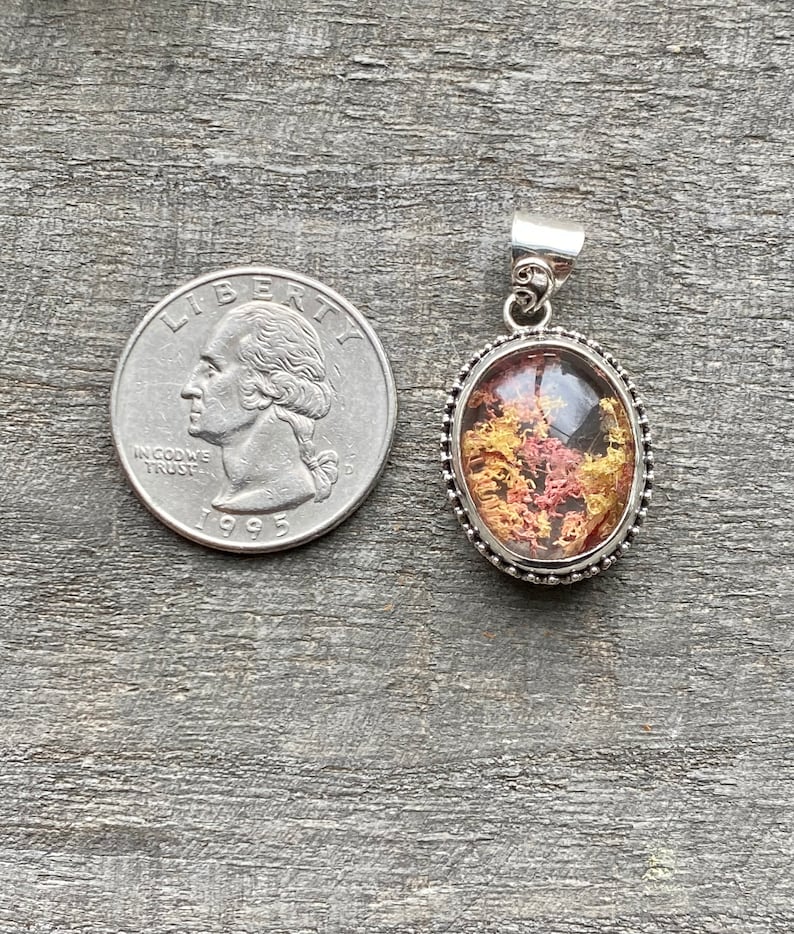 Pendentif En Argent 925 Avec Quartz Lodolite - Fait Main Unique - 2.5 Pouces