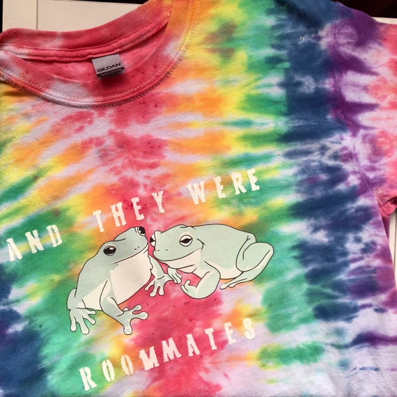Unisex Tie Dye Rainbow Frog Graphic Tshirts Etsy