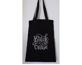 tote bag bridesmaid gift rose gold bag bride to be bag hen party Personalised Bride tribe tote bag bachelorette party white